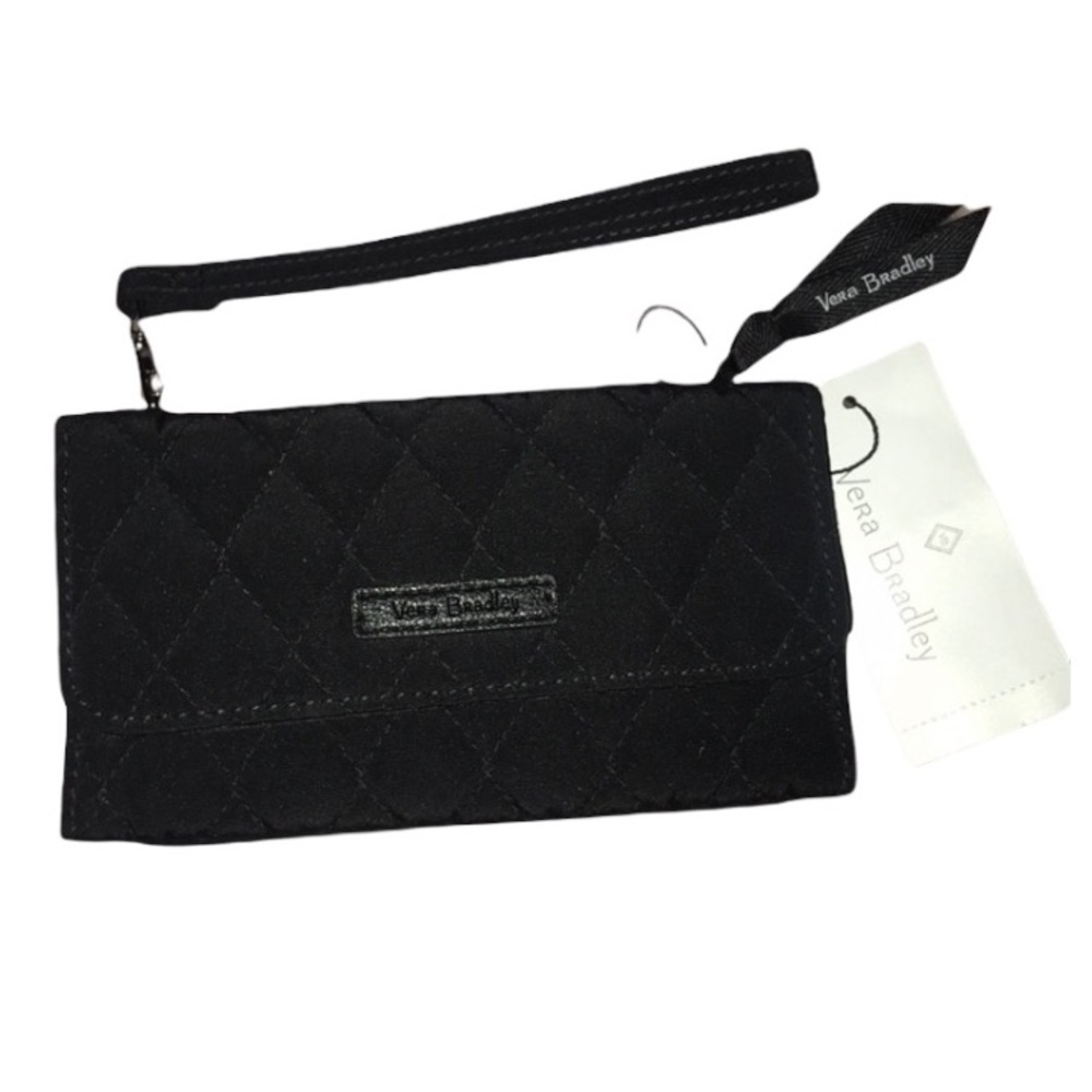 ⚜️Vera Bradley Solid Black Wristlet! NWT! - Picture 1 of 7